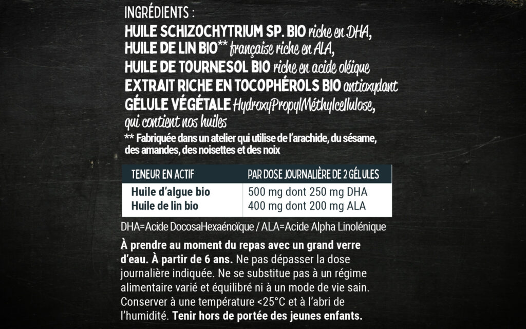 omg3 ! les gélules oméga 3 vegan d'origine naturelle des bio frères